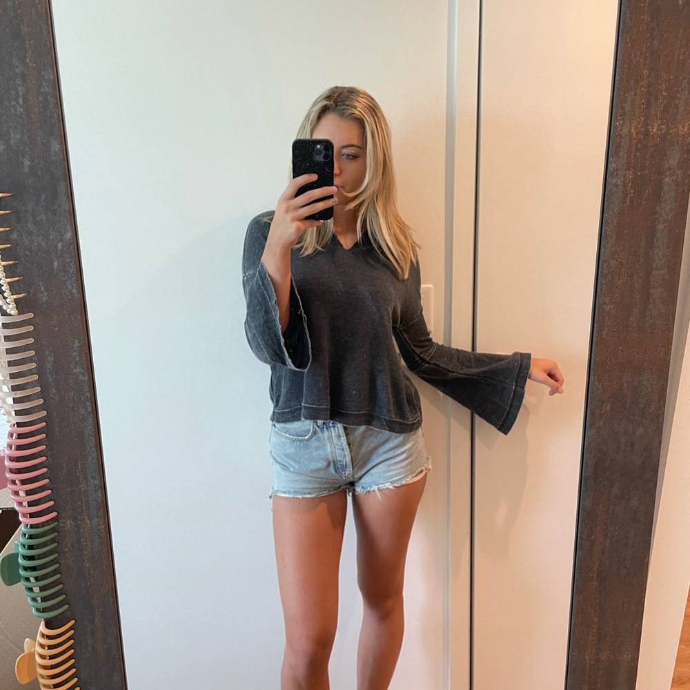 UO V Neck Bell Sleeve Thermal